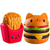 Squishy Squishies Squishy Toy Squeeze Toy / Sensory Toy Jumbo Squishies Stress Reliever Food Hamburger French Fries Stress and Anxiety Relief Super Soft Slow Rising Poly urethane For Kid
