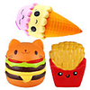 Squishy Squishies Squishy Toy Squeeze Toy / Sensory Toy Jumbo Squishies Stress Reliever Food Ice Cream Hamburger French Fries Soft Slow Rising PU For Kid