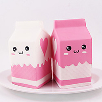 Squishy Squishies Squishy Toy Squeeze Toy / Sensory Toy Jumbo Squishies Stress Reliever FoodDrink Milk Box Stress and Anxiety Relief Novelty Super Soft Slow Rising For Kid