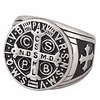 st benedict exorcism stainless steel ring demon protection ghost hunter csbp