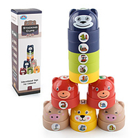 Stacking Game Adorable Parent-Child Interaction Kids Child