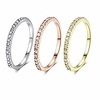 stacking ring cubic zirconia statement promise eternity band gold,  rose gold,  white gold plated