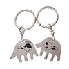 Stainless Lovers keychains (Boy and Girl in Palms / 2-Piece Set)