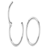 stainless steel 5/16 (8mm) 18g (thin) hinged continuous segment ring hoop sleeper earrings body piercing (steel)