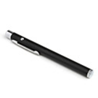 Stainless Steel 5mW Red Laser Pointer Pen - Black(2 x AAA batteries, not included)