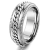 stainless steel 8mm rings for men chain rings biker grooved edge silver size 12 miniinthebox