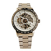 Stainless Steel Band Auto Mechanical Wrist Watch White