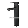 Stainless steel black basin faucet hot and cold basin wash basin European bathroom black faucet