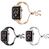 Stainless Steel Bling Bracelet Bands Compatible iWatch 40mm 44mm 38mm 42mm Apple Watch Series 4 3 2 1 Luxury Diamond Crystal Classy Bangle Replacement Loop Wirst Strap