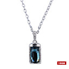 Stainless Steel Blue Crystal USB2.0 Flash Drive Necklace (16GB)