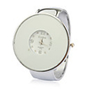 Stainless Steel Bracelet Band Big Face Wrist Watch - Pink