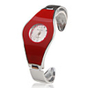 Stainless Steel Bracelet Band Big Face Wrist Watch - White