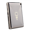 Stainless Steel Cigarette Case with Built-in Lighter Cow Pattern