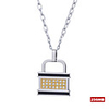 Stainless Steel Crystal USB2.0 Flash Drive Lock Necklace (256MB)