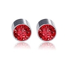 stainless steel fake magnetic crystal ball nose ear lip stud,  non piercing (red)