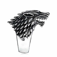 stainless steel game thrones ice wolf house stark of winterfell biker animal ring fashion jewelry (7)