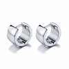 stainless steel hoop earrings for men women hypoallergenic gold plated small huggie hoop earrings (silver,  gold)
