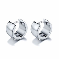 stainless steel hoop earrings for men women hypoallergenic gold plated small huggie hoop earrings (silver,  gold)