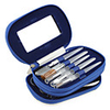 Stainless Steel Manicure and Makeup Kit (Blue, 13 packs)