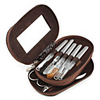 Stainless Steel Manicure and Makeup Kit (Coffee, 13 packs)