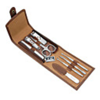 Stainless Steel Manicure Kit (8 Packs, coffee)