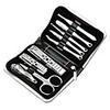 Stainless Steel Manicure Kit (9 Packs, black)
