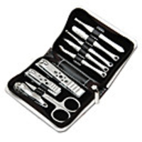 Stainless Steel Manicure Kit (9 Packs, black)