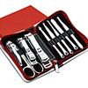 Stainless Steel Manicure Kit (9 Packs, red)