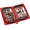 Stainless Steel Manicure Kit (9 Packs, red)