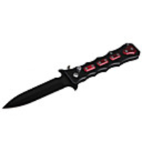 Stainless Steel Manual-Release Folding Knife with Clip (8.3cm Blade-Length)