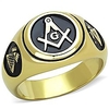 stainless steel masonic free mason lodge pyramid sides gold electroplated round black ring sizes 8, 9, 10, 11, 12 amp; 13 (12)
