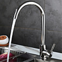 Stainless Steel Mirror Light Kitchen Faucet Mirror Light Hot And Cold Dish Basin Rotatable Faucet