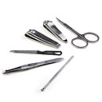 Stainless Steel Nail Clippers Manicure Kit 6PCS Black