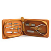 Stainless Steel Nail Clippers Manicure Kit 8PCS-Brown Soft Bag