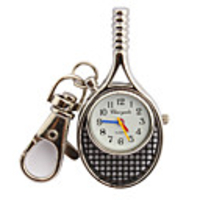 Stainless Steel Pocket Watch with Keychain