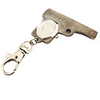 Stainless Steel Pocket Watch with Keychain