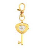 Stainless Steel Pocket Watch with Keychain