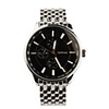 Stainless Steel Quartz Wrist Watch For Men Black Silver