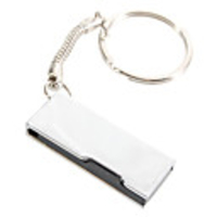 Stainless Steel Retractable USB 2.0 Jump/Flash Drive Keychain (4GB)