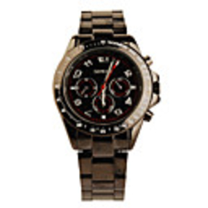 Stainless Steel Round Shape Quartz Watch For Men Black