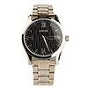 Stainless Steel Round Shape Quartz Watch For Men Silver Black