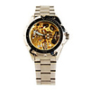 Stainless Steel Self-Winding Mechanical Wristwatch with Luminous Hand Golden