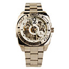 Stainless Steel Self-Winding Mechanical Wristwatch with Luminous Hand Silvery White