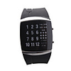 Stainless Steel Self-Winding Rubber Wristband-Black(7591117)