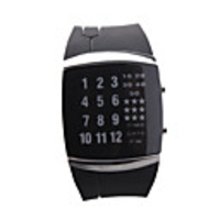 Stainless Steel Self-Winding Rubber Wristband-Black(7591117)