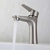 Stainless steel single hole basin faucet basin under the table hot and cold mixing basin faucet without hose