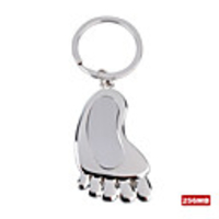 Stainless Steel Sole USB2.0 Flash Drive Keychain (256MB)