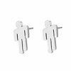 stainless steel stud earrings silver personality popular rap singer fans gifts