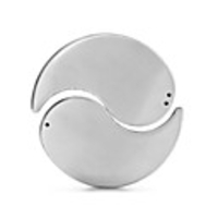 Stainless Steel Tai Ji Shaped Castor-Salt Pepper