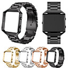 Stainless Steel Wrist Strap Watchband with Case Frame For Fitbit Blaze Replacement Classic Bracelet Watch Band